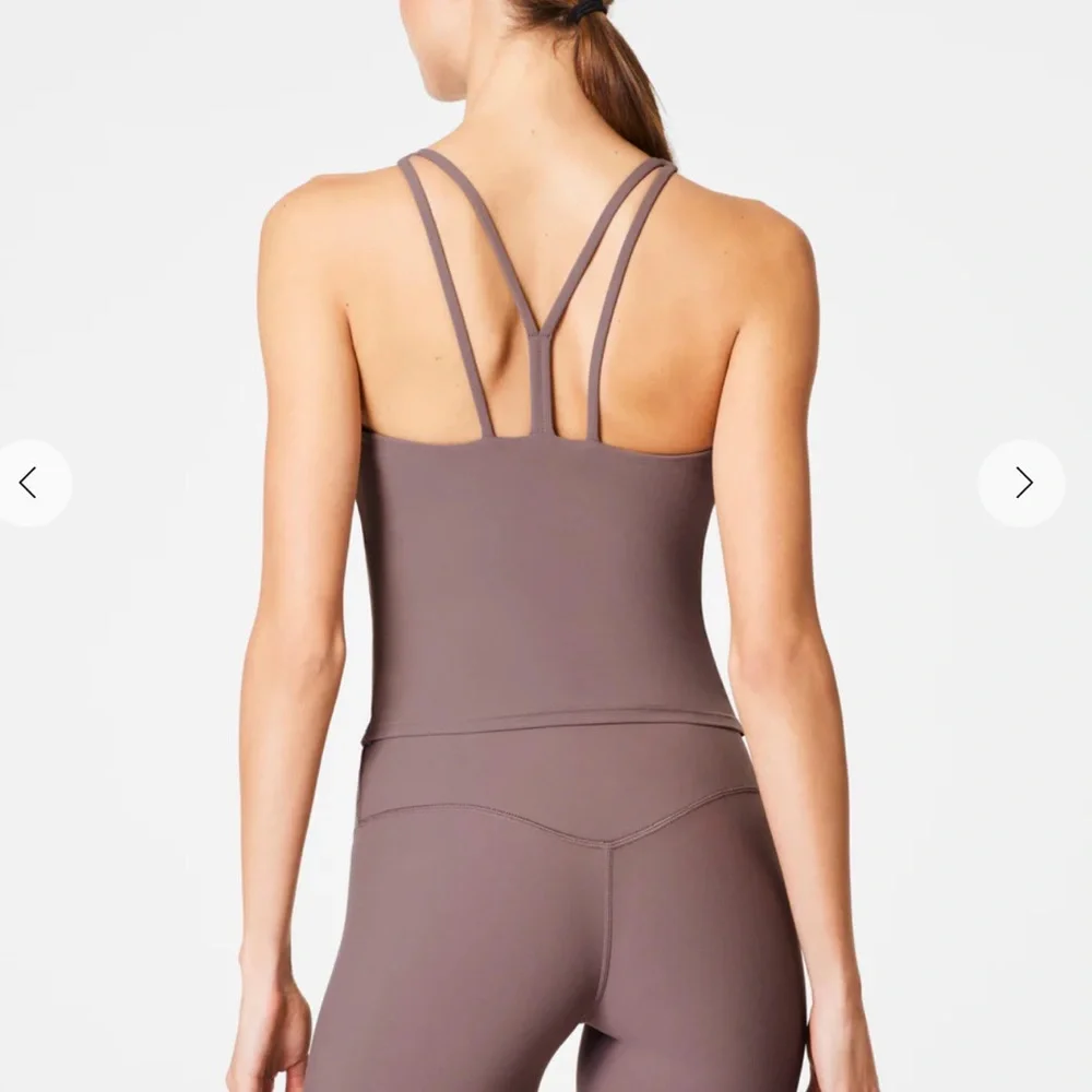 NWT, SPANX—SpanxSmooth OnForm High Neck Shelf Tank Lined Women's Top in Smoke—M - Picture 2 of 12